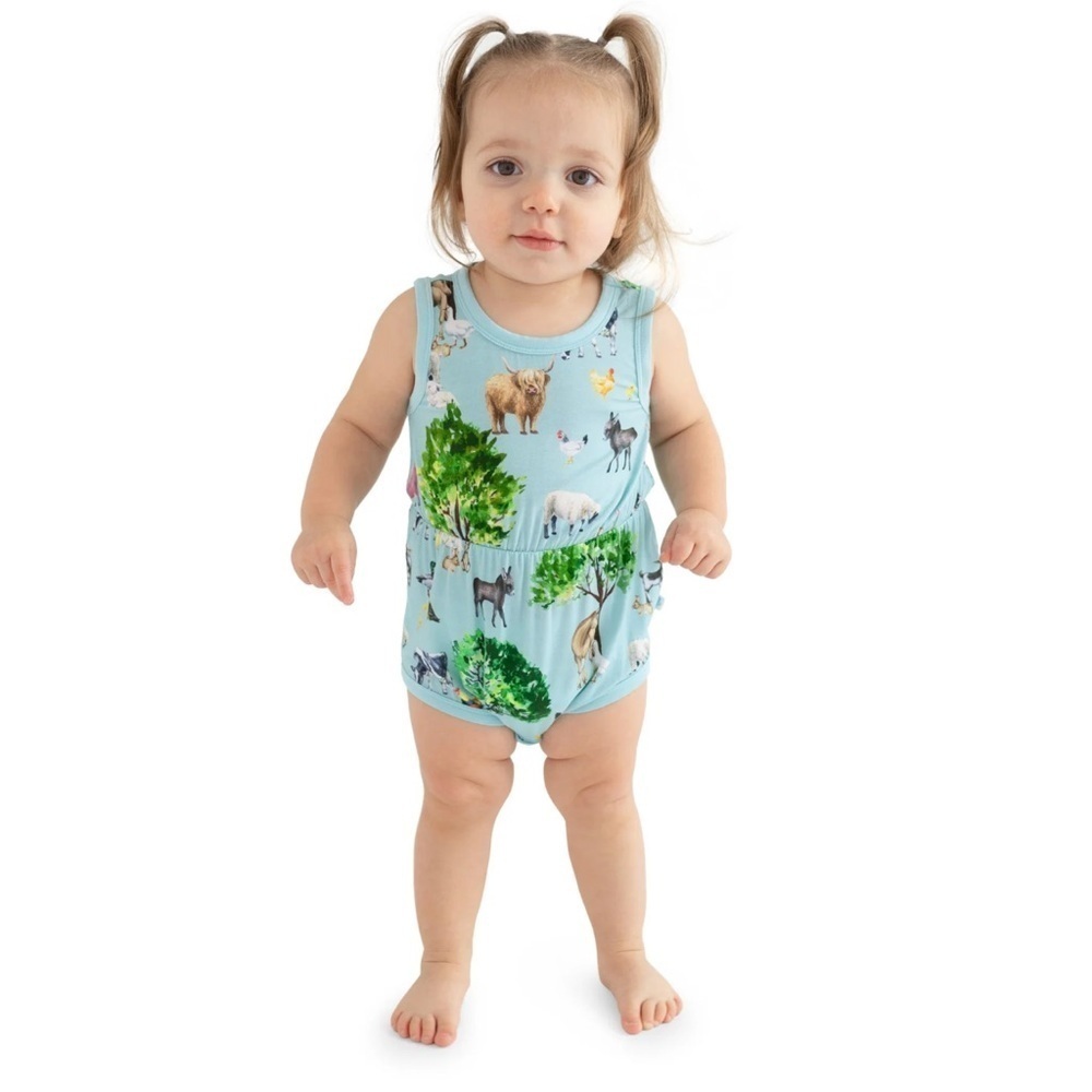 Posh Peanut Varsity Bubble Romper - Brayden